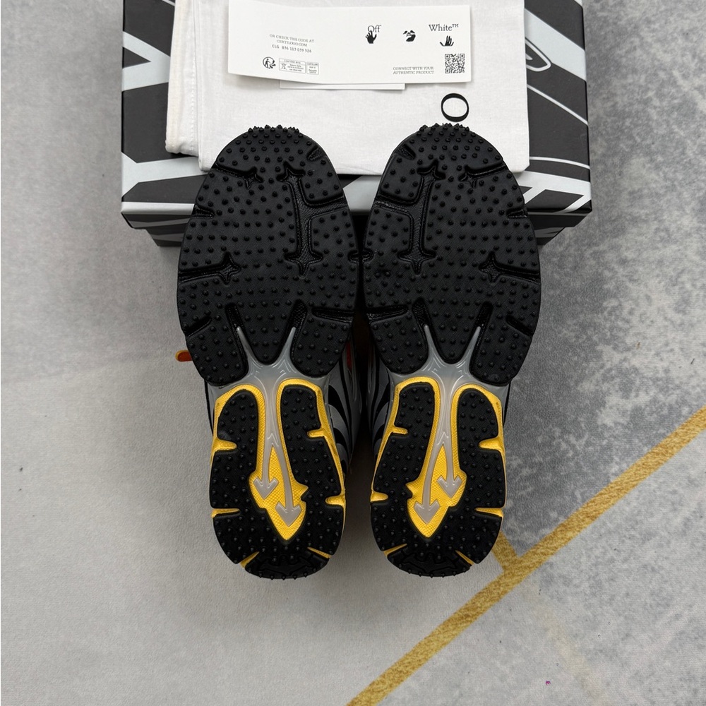 Off-White Orange and Silver Trail Runner Sneakers - Picture 9 of 9